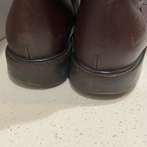 Gucci Monogram Leather Boots - Picture 4 of 8